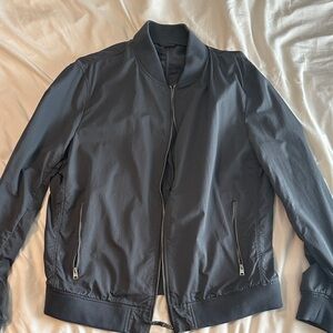 All Saints Grey Bassett Bomber Jacket Like New